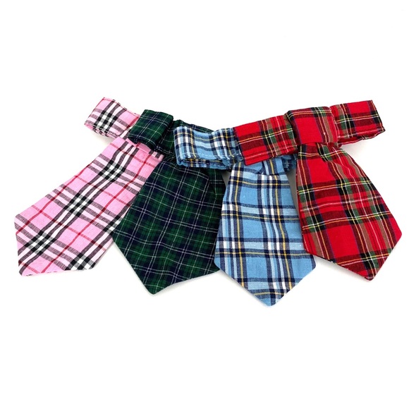 Free Dogs Other - Small Dog Plaid Neck Ties RED NWT New Dogs Tie